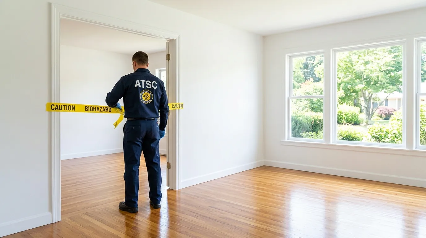 Certified biohazard cleanup crew performing Decomposition Cleanup in Fair Oaks Ranch